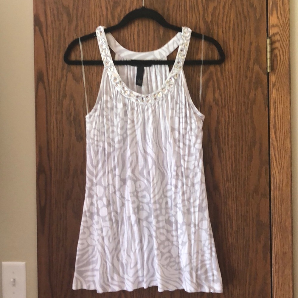 INC concept (size Medium) Women’s Tank Top w/ jeweled neckline